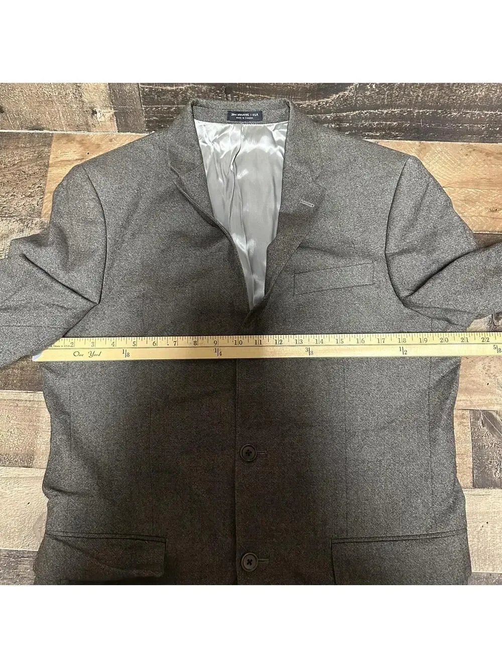 John Varvatos Luxe Blazer Men's 40L Brown Wool 2 Button Jacket Sport Coat